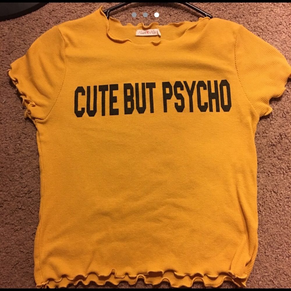Yellow crop top
